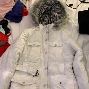 White ski jacket
